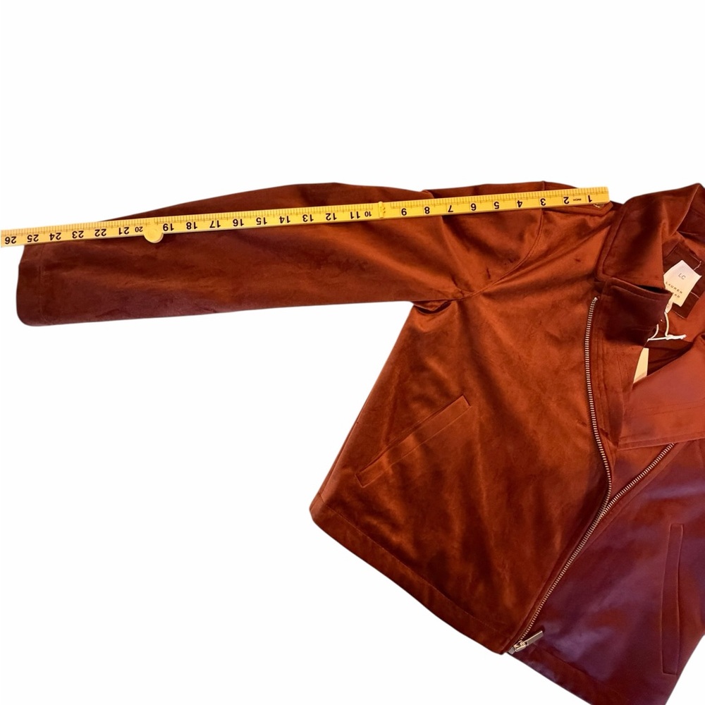 Lauren Conrad LC velvet brown/burgundy jacket moto style new with tags - Picture 7 of 7